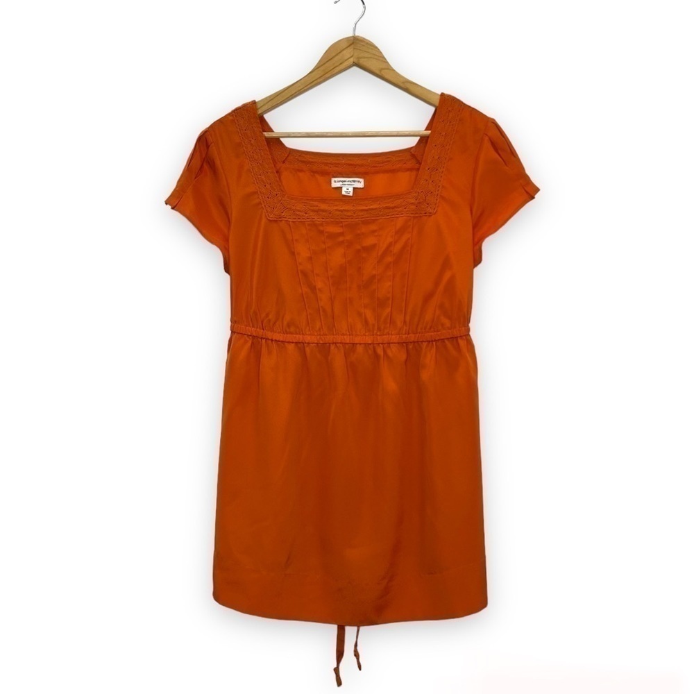 𝅺LIZ Lange Maternity Crochet Trim Blouse Boho Medium‎ M